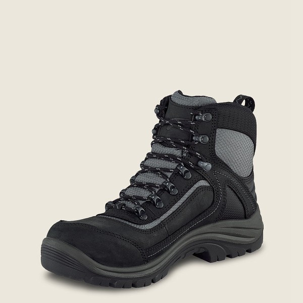 Red Wing Womens Work Boots - Trades - 6-inch Waterproof Safety Toe - Black/Grey - TSN318657